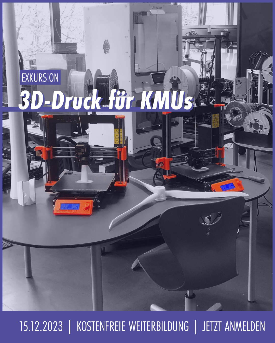 15.12.23: Exemplarische Weiterbildung: 3D-Druck für KMUs